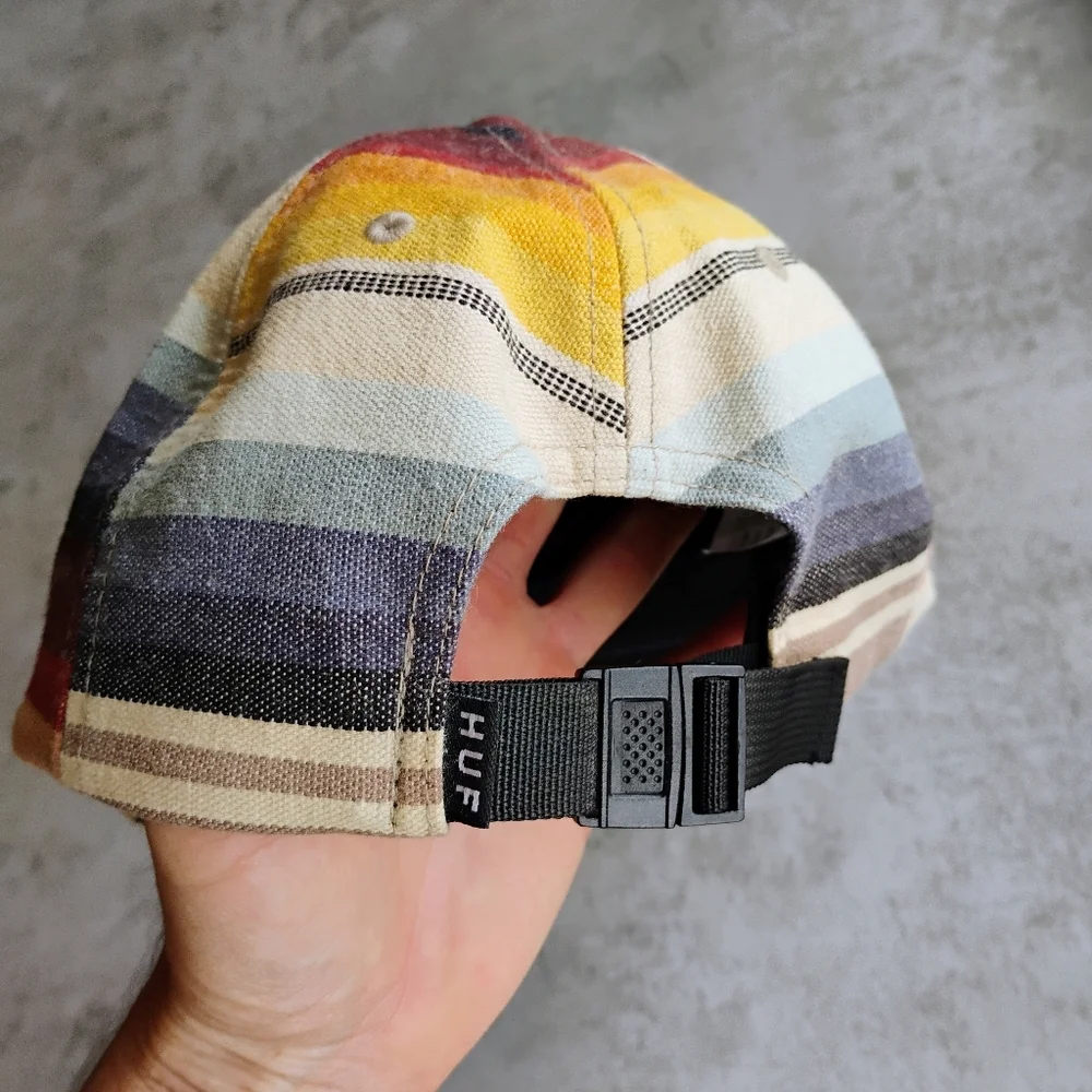 HUF Serape 6 Panel Hat One Size Snapback‎ Multicolor Stripe Southwestern Skater